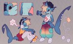 Rating: s
ID: 5553863
Date: 2025-05-06 20:02:46 -0400
Status: active
Score: 12
3_fingers absurd_res anthro belt black_hair blonde_hair blue_body blue_skin bottomwear claws clothed clothing electronics femboy fingers fish fully_clothed gills group hair headphones hi_res ichiro_samemoto_(blargen69) listening_to_music mackerel_shark male male_focus margo_baghdasaryan marine model_sheet multicolored_hair musician navel nipples pants shark shark_fin shark_tail skinny thresher_shark torn_clothing two_tone_hair yokai_love_you! post #5553863