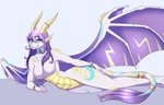 Rating: s
ID: 2591017
Date: 2021-01-28 15:13:29 -0500
Status: active
Score: 29
5_fingers accessory anthro armlet blue_eyes bow_tie calm choker dragon european_mythology eyebrows eyelashes feet female fingers furgonomics hair hi_res hindpaw horn horn_jewelry horn_ring jewelry looking_at_viewer lumine_(derpboyzer0) lying markings my_comfortzone mythological_creature mythological_scalie mythology navel necklace on_side paws pose purple_hair ring_(jewelry) scalie simple_background smile snout solo spikes spikes_(anatomy) spots tail tail_accessory tail_bracelet tail_jewelry toes underbelly western_dragon wing_pattern wing_spikes wings yellow_horn post #2591017