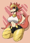Rating: s
ID: 5617223
Date: 2025-06-02 19:29:48 -0400
Status: active
Score: 16
2020 4_fingers abstract_background absurd_res anthro armlet armor bent_arm bent_legs big_breasts biped black_clothing black_legwear breasts cel_shading claws clothed clothed_anthro clothed_female clothing digital_media_(artwork) drauk ear_piercing ear_ring egyptian egyptian_clothing egyptian_headdress ever_oasis eyelashes female female_anthro finger_claws fingers full-length_portrait fully_clothed fully_clothed_anthro fully_clothed_female glistening glistening_eyes grey_eyes headgear headwear hi_res kneeling legwear looking_at_viewer midriff miura multicolored_body multicolored_skin navel nemes_(clothing) nintendo non-mammal_breasts noseless open_mouth open_smile piercing portrait pupils red_body red_skin red_tail ring_piercing scalie shaded shirt smile smiling_at_viewer snout solo tail tan_body tan_skin tan_tail tank_top thick_tail thick_thighs topwear two_tone_body two_tone_skin two_tone_tail usekh waist_accessory white_clothing white_sclera white_shirt white_tank_top white_topwear wide_hips zzvinniezz post #5617223