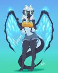 Rating: s
ID: 1823833
Date: 2019-03-21 20:55:34 -0400
Status: active
Score: 61
2019 4:5 4_toes 5_fingers aimi anthro bandeau biped black_sclera bottomwear breasts clothing denim denim_clothing digital_media_(artwork) dragon energy feet female fingers hair hi_res ice midriff miirrym_valos mythological_creature mythological_scalie mythology navel non-mammal_breasts scalie shorts solo standing tail toes topwear unusual_anatomy unusual_wings white_hair wings yellow_eyes post #1823833