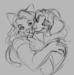 Rating: s
ID: 5631580
Date: 2025-06-09 18:25:52 -0400
Status: active
Score: 0
anthro canid canine canis closed_smile clothed clothing domestic_dog duo eyelashes fangs female floppy_ears hair hi_res hug licking licking_another long_hair mammal monochrome mouth_closed narrowed_eyes open_mouth open_smile simple_background sketch smile teeth tiggybloom tongue post #5631580