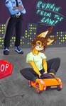 Rating: s
ID: 2548960
Date: 2020-12-29 09:46:13 -0500
Status: active
Score: 20
anthro bad_choices broken_sign brown_hair canid canine canis catherine_(mountaincat) city cityscape clothed clothing determined driving duo felid feline female fur hair hi_res lynx male mammal mountaincat multicolored_eyes on_car police police_uniform sign solo_focus stop_sign text toy_car uniform wolf yellow_body yellow_fur post #2548960