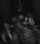 Rating: s
ID: 5257752
Date: 2024-12-22 02:48:35 -0500
Status: active
Score: 79
2024 3_horns 5_fingers absurd_res anthro balhannur big_breasts biped bodily_fluids breasts claws creepy digital_drawing_(artwork) digital_media_(artwork) drooling featureless_breasts female finger_claws fingers glistening glistening_breasts glistening_eyes greyscale hi_res holding_knife holding_object horn humanoid_hands knife looking_at_viewer looking_down looking_down_at_viewer low-angle_view monochrome multi_horn nude nude_anthro nude_female open_mouth paenitentia reaching_towards_viewer saliva sanestra_lysimacha scales sharp_teeth snout solo spiked_tail spikes spikes_(anatomy) standing tail teeth thick_thighs upai wide_hipped_anthro wide_hipped_female wide_hips post #5257752