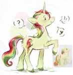 Rating: s
ID: 5666301
Date: 2025-06-25 05:55:20 -0400
Status: active
Score: 3
avian bird blush cutie_mark digital_media_(artwork) equid equine female feral fur green_body green_eyes green_fur hair hasbro hooves horn mammal mimic_(mlp) mlp_g1 multicolored_hair my_little_pony mythological_creature mythological_equine mythology parrot raised_leg runkpori simple_background smile solo tail text twinkle-eyed unicorn post #5666301