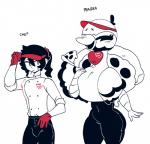 Rating: s
ID: 1508459
Date: 2018-04-08 16:10:45 -0400
Status: active
Score: 18
5_fingers avian beak big_tail bird black_hair blush bodily_fluids bulge chef_(gats) clothing costume duo english_text eyes_closed female femboy fingers fursuit galliform gats gloves hair handwear hat headgear headwear human larger_female looking_back male mammal mascot open_mouth open_smile partially_colored peabea peafowl phasianid pizza_thot ponytail simple_background size_difference smaller_male smile sweat sweatdrop tail text uniform visor_cap white_background wide_hips post #1508459