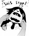 Rating: s
ID: 1853132
Date: 2019-04-24 07:19:50 -0400
Status: active
Score: 14
1_eye accessory angry ata_(anaid) big_eyes black_sclera blush bodily_fluids cheek_pinch clothed clothing cross-popping_vein cyclops dialogue duo english_text female greyscale hair hair_accessory hi_res humanoid humanoid_hands light_body light_skin long_hair longtailclops madu_(anaid) mammal monochrome necktie noseless open_mouth sharp_teeth shirt simple_background solo_focus tailclops_(species) tears teeth text topwear unknown_artist vein white_background post #1853132