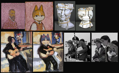 Rating: s
ID: 5407284
Date: 2025-03-02 10:49:44 -0500
Status: active
Score: 10
acoustic_guitar animal_crossing anthro black_bottomwear black_clothing black_jacket black_pants black_topwear blue_body blue_fur bottomwear boutonniere bust_statue clothed clothing collared_shirt countershading digital_media_(artwork) dress_shirt felid feline fur guitar hi_res holding_guitar holding_musical_instrument holding_object jacket looking_at_viewer male mammal multiple_images musical_instrument nintendo painting_(artwork) pants paws plucked_string_instrument qs75834_(artist) rover_(animal_crossing) shirt simple_background sitting smile string_instrument sweater sweater_vest topwear vest white_body white_fur post #5407284