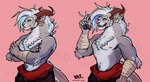 Rating: s
ID: 4584799
Date: 2024-02-07 16:54:06 -0500
Status: active
Score: 24
2024 4_horns anthro biped blue_eyes charr countershade_torso countershading digital_media_(artwork) ear_piercing ear_ring facial_piercing fangs felid fur grey_body grey_fur guild_wars hair hi_res horn male mammal multi_horn muscular muscular_anthro muscular_male nipple_piercing nipples nose_piercing nose_ring piercing pink_background pink_nipples ring_piercing simple_background solo teeth vae_(character) vateo white_body white_fur white_hair post #4584799