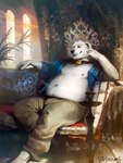 Rating: s
ID: 5646107
Date: 2025-06-16 11:22:40 -0400
Status: pending
Score: 5
2025 5_fingers anthro areola belly biped blue_clothing blue_shirt blue_topwear bottomwear brown_bottomwear brown_clothing brown_pants canid canine canis civetstranj clothed clothing collar detailed_background domestic_dog fingers fully_clothed fur furniture hi_res hookah looking_at_viewer male mammal navel nipples on_sofa open_clothing open_shirt open_topwear overweight overweight_anthro overweight_male pants shirt sitting sitting_on_sofa sofa solo topwear white_body white_fur post #5646107