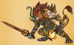 Rating: s
ID: 4198234
Date: 2023-07-28 05:01:11 -0400
Status: active
Score: 16
armor black_hair bow_(weapon) brown_body brown_fur charr fantasy fantasy_armor fantasy_weapon felid feline fur guild_wars hair hi_res horn male mammal melee_weapon orange_eyes orange_hair ranged_weapon solo starwolfskin sword tail tail_tuft torch tuft weapon zgf_art zgf_gaming post #4198234