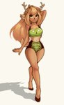 Rating: s
ID: 5607331
Date: 2025-05-29 16:38:37 -0400
Status: active
Score: 95
absurd_res anthro antlers badaqqle bikini blonde_hair clothed clothing crossed_legs deer deltarune female freckles fur gir_(invader_zim) green_bikini green_bikini_top green_clothing green_swimwear hair heart_eyes heart_symbol hi_res hooves horn hot_topic invader_zim long_hair looking_at_viewer mammal navel new_world_deer nickelodeon noelle_holiday orange_body orange_fur pinup pose reindeer simple_background solo swimwear tail teeth two-piece_swimsuit undertale_(series) post #5607331