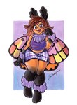 Rating: s
ID: 3920949
Date: 2023-03-10 07:54:22 -0500
Status: active
Score: 15
absurd_res ankle_tuft antennae_(anatomy) anthro arm_tuft arthropod bare_shoulders barefoot belly black_antennae black_hands black_legs blush blush_lines bottomwear breasts brown_eyes brown_hair clothing crop_top feet female gradient_background gradient_hair hair happy hi_res hotpants insect insect_wings knock-kneed leg_tuft lepidopteran lepidopteran_wings looking_at_viewer markings medium_breasts midriff mole_(marking) moth navel neck_tuft on_one_leg open_mouth orange_body pattern_clothing plaid plaid_clothing pose purple_background purple_bottomwear purple_clothing purple_topwear shirt shorts signature simple_background slightly_chubby smile smiling_at_viewer solo spread_wings standing star_pupils sunset_calliope_(mothpoff) thick_thighs topwear tuft white_background wide_hips wings wrist_tuft zwiebelprinz post #3920949