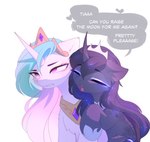 Rating: s
ID: 5439684
Date: 2025-03-17 15:09:45 -0400
Status: active
Score: 62
2025 absurd_res armor blue_body blue_fur blue_hair blue_tail clothing crown cutie_mark duo equid equine eyes_closed fangs female female_feral feral footwear friendship_is_magic fur gold_(metal) gold_crown gold_gorget gold_jewelry gold_necklace gorget hair half-closed_eyes hasbro headgear hi_res hooves horn horse jewelry magnaluna mammal my_little_pony mythological_creature mythological_equine mythology narrowed_eyes necklace pink_eyes pink_hair pony princess_celestia_(mlp) princess_luna_(mlp) shoes silver_(metal) silver_crown silver_gorget silver_jewelry silver_necklace silver_shoes simple_background sparkles speech_bubble tail teeth text white_background white_body white_fur winged_unicorn wings post #5439684
