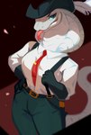 Rating: s
ID: 5650131
Date: 2025-06-18 01:08:12 -0400
Status: active
Score: 31
absurd_res anthro big_breasts blep blue_clothing blue_eyes blue_gloves blue_handwear blue_hat blue_headwear blue_panties blue_sclera blue_underwear breasts clothed clothing corzh77 female gloves handwear hat headgear headwear hi_res necktie non-mammal_breasts panties red_necktie red_tongue reptile scales scalie smile snake solo standing tongue tongue_out underwear white_body white_scales post #5650131