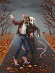 Rating: s
ID: 4595276
Date: 2024-02-12 15:37:22 -0500
Status: active
Score: 18
3:4 4_toes 5_fingers 5_toes american_opossum anthro autumn barefoot beverage black_body black_fur black_nose bottomwear brown_body brown_fur clothed clothing coffee coffee_mug conditional_dnp denim denim_bottomwear denim_clothing digital_media_(artwork) duo feet female fingers fur hair hi_res holding_object jeans male mammal marsupial murid murine open_mouth pants pink_body pink_ears pink_nose pink_skin rat rodent shephard shirt smile t-shirt tail teeth tega_(tgt1512) tgt1512 toes topwear virginia_opossum walking white_body white_hair post #4595276