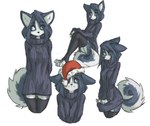 Rating: s
ID: 3101124
Date: 2022-01-01 16:34:05 -0500
Status: active
Score: 77
4_toes absurd_res anthro barefoot black_claws black_nose breasts canid canine canis christmas christmas_clothing christmas_headwear claws clothing collage_(disambiguation) curled_tail domestic_dog eyebrow_through_hair eyebrows feet female fur grey_body grey_fur hair hair_over_eye hands_behind_back hands_on_leg hands_on_thigh hat headgear headwear hi_res holidays husky leg_warmers legwear long_hair looking_aside looking_back mammal multicolored_body multicolored_fur multiple_images multiple_poses nordic_sled_dog one_eye_closed one_eye_obstructed plantigrade pose santa_hat simple_background sitting smile solo spitz standing suvi_(tinygaypirate) sweater tail thigh_highs tinygaypirate toes topwear translucent translucent_hair two_tone_body two_tone_fur white_background white_body white_fur wink post #3101124