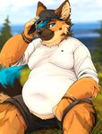Rating: s
ID: 5599849
Date: 2025-05-26 13:39:01 -0400
Status: pending
Score: 13
2024 absurd_res anthro baseball_cap belly belly_overhang belly_rolls big_belly biped bottomwear bracelet canid canine canis cheek_tuft claws clothed clothing colored detailed_background digital_media_(artwork) domestic_dog ear_piercing ear_ring eyebrows facial_tuft fangs fat_rolls fingers fur german_shepherd hair hat headgear headwear herding_dog hi_res inner_ear_fluff jewelry kitakettu_(artist) looking_at_viewer male mammal markings moobs navel navel_outline obese obese_anthro obese_male outside overweight overweight_anthro overweight_male pastoral_dog pawpads piercing plantigrade ring_piercing shaded shirt shorts sitting smile solo t-shirt tail teeth thick_thighs tight_clothing tight_fit tight_topwear topwear tuft xavu_(kitakettu) post #5599849