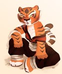 Rating: s
ID: 5596866
Date: 2025-05-25 07:28:03 -0400
Status: pending
Score: 6
5:6 absurd_res anthro bandage blush blush_lines bodily_fluids bottomwear breasts brown_body brown_bottomwear brown_clothing brown_fur brown_nose brown_pants brown_stripes clothing dreamworks felid female front_view fur hi_res kung_fu_panda mammal markings master_tigress open_mouth orange_body orange_fur pantherine pants pupils red_clothing red_eyes red_topwear simple_background sitting slit_pupils snotty_(artist) solo striped_markings striped_tail stripes sweat sweatdrop tail tail_markings tan_background tiger topwear whiskers white_body white_fur yellow_sclera post #5596866