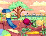 Rating: s
ID: 5534905
Date: 2025-04-27 20:28:38 -0400
Status: active
Score: 13
2025 :3 absurd_res ambiguous_gender amusement_ride beet canid canine carousel carrot chasing cloud dot_eyes elemental_creature feral flora_fauna flower food food_creature group gwendolyn_wood hi_res in_tree living_vegetable mammal onion outside painting_(artwork) parsnip pea plant playground playing potato running simple_eyes sky slide swinging swingset traditional_media_(artwork) tree vegetable post #5534905