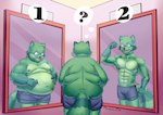 Rating: s
ID: 3832619
Date: 2023-01-25 01:32:52 -0500
Status: active
Score: 21
absurd_res altered_reflection anthro back_fat belly_overhang belly_poke blue_boxer_briefs blue_clothing blue_underwear body_shaming boxer_briefs cc-by-sa clothing comparing creative_commons double_chin flexing flexing_bicep fred_(fredrick_brennan) fur green_body green_fur group hi_res holding_belly huge_filesize humiliation looking_at_belly male mammal mirror muffin_top muscular obese obese_anthro obese_male osahar_cat_(artist) overweight overweight_anthro overweight_male poking procyonid question question_mark raccoon rear_view reflection size_difference thought_bubble trio underwear weight_conscious post #3832619