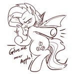 Rating: s
ID: 3599089
Date: 2022-10-01 07:40:47 -0400
Status: active
Score: 20
2015 angry apple asking_for_more bat_pony bat_wings command cutie_mark dialogue english_text equid fangs female feral flutterbat_(mlp) fluttershy_(mlp) food friendship_is_magic fruit hair half-closed_eyes hasbro holding_food holding_object hooves mammal marenlicious membrane_(anatomy) membranous_wings monochrome my_little_pony narrowed_eyes plant pupils slit_pupils solo teeth text wings post #3599089