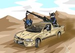 Rating: s
ID: 4615177
Date: 2024-02-22 05:28:27 -0500
Status: active
Score: 22
ak_platform armor bulletproof_vest canid canine canis car character_request detailed_background driving fox fur grey_body group gun holding_object holding_weapon hz_(hz_foxy) hz_foxy inside_car inside_vehicle m2_browning male mammal military proton_arena proton_holdings_berhad ranged_weapon smile soldier trio vehicle warrior weapon white_body white_fur wolf post #4615177