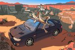 Rating: s
ID: 5552564
Date: 2025-05-06 08:23:02 -0400
Status: active
Score: 11
3:2 anthro biped blue_car blue_pawpads blue_sky brain_d0g canid canine canis canyon car coyote digitigrade gesture grass hand_gesture hi_res hill male mammal nude pawpads pit_viper plant rattlesnake reptile rock scalie shadow shrub sitting sitting_on_car sky snake solo subaru_impreza subaru_wrx_sti tree twig v_sign vehicle viper windshield_wiper post #5552564