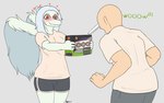Rating: s
ID: 5183252
Date: 2024-11-15 05:03:03 -0500
Status: active
Score: 43
2024 5_fingers absurd_res anon_(snoot_game) anthro artist_name bald biped black_bottomwear black_clothing black_hotpants black_shorts blush bottomwear cavemanon_studios clothing colored duo english_text excited eyes_popping_out fang_(gvh) feathered_wings feathers female fingers gift goodbye_volcano_high graphics_card grey_background grey_body grey_bottomwear grey_clothing grey_feathers grey_hair grey_pants hair happy heart_symbol hi_res holding_object hotpants human humanoid_hands hyuvevo leaning leaning_forward long_hair looking_at_another male male/female mammal meme msi nvidia pants portrait prehistoric_species pterodactylus pterosaur red_eyes reptile scalie shorts simple_background smile snoot_game standing tan_clothing tan_shirt tan_topwear text three-quarter_portrait three-quarter_view topwear wings post #5183252