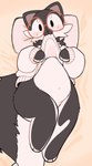 Rating: s
ID: 5635615
Date: 2025-06-11 16:03:37 -0400
Status: pending
Score: 29
2025 absurd_res anthro bed belly black_body black_eyes black_fur blush cetacean circle_eyebrows clothed clothing clothing_lift collar dolphin domestic_cat exposed_belly eyebrows eyewear felid feline felis front_view fur furniture gelboretsu glasses hi_res hybrid looking_at_viewer lying male mammal marine multicolored_body multicolored_fur navel oceanic_dolphin on_back orca oreo_(gelboretsu) paws pillow pink_clothing pink_sweater pink_topwear round_glasses slightly_chubby slightly_chubby_anthro slightly_chubby_male solo sweater sweater_lift tail thick_thighs toothed_whale topwear white_body white_eyebrows white_fur wide_hips post #5635615