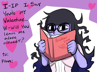 4:3 <3 anaugi aurelia_(monster_girl_gamu) black_hair blue_skin book english_text eyewear female ghost glasses hair holidays humanoid monster_girl_gamu not_furry solo spirit text tsundere valentine's_day
Rating: Safe
Score: 1
User: Nicklo6649
Date: April 22, 2018 4:3 <3 anaugi aurelia_(monster_girl_gamu) black_hair blue_skin book english_text eyewear female ghost glasses hair holidays humanoid monster_girl_gamu not_furry solo spirit text tsundere valentine's_day
Rating: Safe
Score: 1
User: Nicklo6649
Date: April 22, 2018