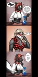 Rating: s
ID: 5559696
Date: 2025-05-09 10:26:38 -0400
Status: active
Score: 12
absurd_res anthro badger black_body black_fur black_nose blonde_hair blush breasts brown_hair clothed clothed_anthro clothed_female clothing comic dialogue duo english_text female female/female flirting fur green_eyes grey_body grey_fur hair hi_res kim_(mykegreywolf) liz_(mykegreywolf) mammal mephitid multicolored_body multicolored_fur muscular muscular_anthro muscular_female mustelid musteline mykegreywolf pattern_clothing pattern_shirt pattern_topwear plaid plaid_clothing plaid_shirt plaid_topwear purple_eyes red_hair shirt skunk speech_bubble text tied_shirt topwear toyota toyota_hilux truck two_tone_body two_tone_fur vehicle white_body white_fur post #5559696