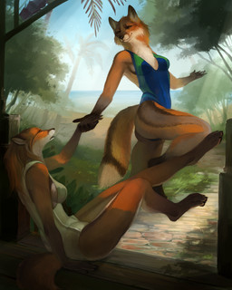 2017 5_fingers anthro athletic beach biped black_nose breasts brown_fur butt canine claws cleavage clothed clothing day detailed_background digitigrade dipstick_tail duo ears_back eyelashes facial_markings female fox full-length_portrait fur hi_res humanoid_hands inner_ear_fluff juliathedragoncat looking_at_another mammal markings multicolored_fur multicolored_tail one-piece_swimsuit open_mouth orange_fur outside paws plant portrait seaside shadow side_boob side_view sitting snout standing swimsuit tree white_fur wood
Rating: Safe
Score: 48
User: Argovril
Date: September 11, 2017 2017 5_fingers anthro athletic beach biped black_nose breasts brown_fur butt canine claws cleavage clothed clothing day detailed_background digitigrade dipstick_tail duo ears_back eyelashes facial_markings female fox full-length_portrait fur hi_res humanoid_hands inner_ear_fluff juliathedragoncat looking_at_another mammal markings multicolored_fur multicolored_tail one-piece_swimsuit open_mouth orange_fur outside paws plant portrait seaside shadow side_boob side_view sitting snout standing swimsuit tree white_fur wood
Rating: Safe
Score: 48
User: Argovril
Date: September 11, 2017