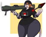 Rating: s
ID: 5648723
Date: 2025-06-17 12:58:55 -0400
Status: active
Score: 26
2025 anthro armwear big_breasts black_body black_fur bottomwear breasts calico_cat clothed clothed_anthro clothed_female clothing dewwydarts domestic_cat epic_games felid feline felis female fortnite fur gun gun_smoke huge_breasts humanoid looking_at_viewer mammal meow_skulls multicolored_body multicolored_fur orange_body orange_fur pants pattern_armwear pattern_clothing ranged_weapon rocket rocket_launcher shirt smoke solo striped_armwear striped_clothing stripes t-shirt thick_thighs topwear weapon white_body white_fur wide_hips post #5648723