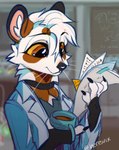 Rating: s
ID: 4159459
Date: 2023-07-09 07:27:14 -0400
Status: active
Score: 56
beverage black_body black_fur blurred_background brown_body brown_fur cheek_tuft chest_tuft chise_(sailorrooscout) clothing coat coffee coffee_cup coffee_mug collar container cup facial_tuft fur gulonine hair heresvix hi_res inner_ear_fluff lab_coat mammal marten mustelid musteline neck_tuft paper pine_marten shirt simple_background smile t-shirt topwear tuft white_body white_fur white_hair wide_eyed yellow_sclera post #4159459