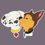 Rating: s
ID: 5462891
Date: 2025-03-28 22:39:53 -0400
Status: active
Score: 155
1:1 abstract_background absurd_res aurapuparts blush brown_body brown_fur canid canine canis chase_(paw_patrol) collar dalmatian digital_media_(artwork) domestic_dog duo face_lick feral fur german_shepherd herding_dog hi_res kissing licking male male/male mammal marshall_(paw_patrol) pastoral_dog paw_patrol smile tongue white_body white_fur post #5462891