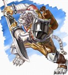 Rating: s
ID: 5147772
Date: 2024-10-29 21:50:41 -0400
Status: active
Score: 6
2017 4_toes 5_fingers anthro biped black_claws black_nose blue_background blue_eyes border bottomwear claws clothed clothing feet felid finger_claws fingerless_gloves fingers full-length_portrait fur gloves grey_stripes grimoire_of_zero handwear humanoid_hands long_tail male mammal markings masabowser melee_weapon mercenary_(grimoire_of_zero) pantherine pants portrait round_ears simple_background solo stirrup_footwear stirrup_legwear striped_body striped_fur striped_markings striped_tail stripes sword tail tail_markings tiger toe_claws toes weapon white_body white_border white_fur white_tail post #5147772