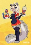 Rating: s
ID: 4631670
Date: 2024-03-01 10:34:12 -0500
Status: active
Score: 215
2024 abstract_background anthro apron beverage blind_eye blonde_hair bottomwear clothing costume ear_piercing fast_food fast_food_uniform felid female fishnet_clothing fluffy food footwear freckles_(nukepone) hair hi_res industrial_piercing legwear long_hair mammal milkshake multicolored_outline outline pantherine paws piercing skirt snow_leopard solo thigh_highs toeless_footwear two_tone_outline waspsalad post #4631670