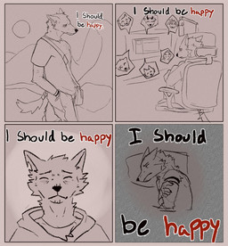 Rating: s
ID: 5700482
Date: 2025-07-10 23:24:21 -0400
Status: active
Score: 56
4_panel_comic anthro bed bottomwear canid canine canis chair clothing comic computer crypticole depression electronics eyes_closed frown furniture gaming_chair hand_in_pocket handwritten_text hi_res lying lying_on_bed male mammal on_bed pants pillow pockets sad shirt sitting solo text topwear wolf post #5700482