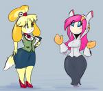 Rating: s
ID: 1209104
Date: 2017-05-05 14:56:39 -0400
Status: active
Score: 39
animal_crossing anthro black_eyes blonde_hair blue_eyes blush bottomwear breasts canid canine canis closed_smile clothed clothing dipstick_tail domestic_dog duo female floating_hands footwear fully_clothed fur green_pupils hair high_heels hoodie humanoid isabelle_(animal_crossing) kirby:_planet_robobot kirby_(series) long_skirt machine mammal markings mouth_closed mouthless multicolored_tail nintendo oogzie pink_hair ponytail pupils robot shih_tzu shoes short_stack skirt smile susie_(kirby) tail tail_markings topwear toy_dog vest white_body white_fur yellow_body yellow_fur post #1209104