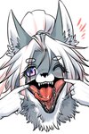 Rating: s
ID: 3822566
Date: 2023-01-20 00:01:10 -0500
Status: active
Score: 43
2:3 5_fingers anthro black_nose blush bodily_fluids body_part_in_mouth canid canine canis cheek_tuft chest_tuft digital_media_(artwork) drooling eyebrow_through_hair eyebrows eyelashes facial_tuft female female_anthro finger_in_mouth fingers fur grey_body grey_fur hair hi_res inner_ear_fluff kemono long_hair looking_at_viewer mammal mouth_shot okami_bark one_eye_closed ookamiwaho open_mouth ponytail portrait pulling_cheek purple_eyes saliva saliva_on_tongue saliva_string sharp_teeth simple_background smile solo teeth tongue tongue_out translucent translucent_hair tuft white_body white_fur white_hair wink wolf post #3822566