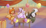 Rating: s
ID: 3675898
Date: 2022-11-07 00:33:02 -0500
Status: active
Score: 8
absurd_res anthro balloon birthday bow_(feature) bow_ribbon box cake candle canid canine container dessert exadian female feral food fox gift gift_bow gift_box group hi_res holding_cake holding_food holding_object horn inflatable janus_zephyrine laincham male mammal markings mephitid miya skunk skurry_(coolperez8) star star_(marking) star_on_body star_polygon striped_skunk swift_fox trio true_fox wings post #3675898
