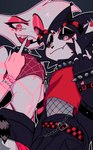 Rating: s
ID: 5374702
Date: 2025-02-15 10:00:22 -0500
Status: active
Score: 165
4_fingers alternative_fashion angel_dust anthro arachnid arthropod belt_buckle black_body black_eyeshadow black_fur black_sclera bottomwear bracelet buckle cargo_pants chain_jewelry checkered_belt cheek_tuft chest_fur clothing collar copperisbald crop_top demon digital_media_(artwork) domestic_cat duo ear_piercing eyebrows eyelashes eyeshadow facial_tuft felid feline felis fingerless_(marking) fingerless_gloves_(marking) fingers fishnet_clothing fishnet_shirt fishnet_topwear flipping_viewer_off friendship_bracelet fur gesture gloves_(marking) goth grey_body grey_eyes grey_fur hair hand_gesture hazbin_hotel heart_belt heart_eyebrows heart_nose heart_symbol hi_res husk_(hazbin_hotel) jewelry looking_at_viewer makeup male mammal markings middle_finger midriff miniskirt navel pants piercing pink_body pink_eyes pink_eyeshadow pink_fur sharp_teeth shirt signature skirt snaggle_tooth spider spiked_bracelet spiked_collar spikes spots spotted_markings striped_markings stripes teeth thick_eyebrows thong tongue tongue_out tongue_piercing topwear tuft underwear white_body white_face white_fur white_hair post #5374702