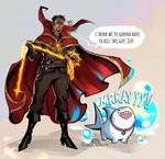 Rating: s
ID: 5338580
Date: 2025-01-29 14:42:52 -0500
Status: active
Score: 124
black_hair blue_body cape clothing doctor_strange doctor_strange_(series) duo english_text feral fish hair hi_res human i_think_we're_gonna_have_to_kill_this_guy jeff_the_land_shark magic_user male mammal marine marvel marvel_rivals quadruped shark text thegarnetdawn post #5338580