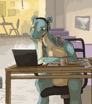 Rating: s
ID: 5612073
Date: 2025-05-31 17:22:02 -0400
Status: active
Score: 18
ambiguous_gender annoyed anthro blue_body blue_skin chair computer cubicle electronics flipper_hands furniture generation_1_pokemon graffiti_(artist) headset_microphone hi_res lapras laptop nintendo office office_chair pokemon pokemon_(species) shell simple_background solo post #5612073