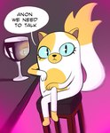 Rating: s
ID: 5538674
Date: 2025-04-29 22:46:17 -0400
Status: active
Score: 25
adventure_time alcohol beverage cake_the_cat cartoon_network chair container cup dialogue drinking_glass female feral furniture glass glass_container glass_cup multicolored_body sitting solo talking_to_viewer two_tone_body unknown_artist wine wine_glass post #5538674