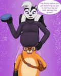 Rating: s
ID: 5597167
Date: 2025-05-25 11:02:11 -0400
Status: active
Score: 3
2025 4:5 4_fingers 5_fingers absurd_res anthro arms_bent artist_logo beady_eyes belly belly_on_head big_belly black_body black_eyes black_fur black_nose black_tail blue_clothing blue_eyes blue_hat blue_headwear blush bottomwear breasts brown_body brown_claws brown_eyewear brown_fur brown_glasses brown_nose claw_fingers claws clothed clothed_anthro clothed_female clothed_male clothing colored delivery_(commerce) delivery_employee dialogue digital_drawing_(artwork) digital_media_(artwork) duo english_description english_text eulipotyphlan eyeshadow eyewear female female_anthro finger_claws fingers front_view fully_clothed fully_clothed_anthro fully_clothed_female fur glasses hair hand_on_hip hand_on_own_hip hat headgear headwear hi_res holding_clothing holding_hat holding_headgear holding_headwear holding_object interspecies interspecies_pregnancy larger_anthro larger_female light lighting logo long_tail looking_down_at_partner looking_up_at_partner mail_mole mailbag makeup male male/female mammal markings mayternity mayternity_2025 mephitid mole_(animal) molty multicolored_body multicolored_fur name_drop name_in_dialogue pink_tongue postal_carrier postal_delivery pregnant pregnant_anthro pregnant_female purple_background purple_bottomwear purple_claws purple_clothing purple_eyeshadow purple_shirt purple_skirt purple_topwear scarlett_(mail_mole) semi-anthro shaded shirt short_hair shoulder_bag simple_background size_difference skirt skunk skywater smaller_male smile smiling_at_another smiling_at_partner speech_bubble standing tail tail_markings talpa_games tan_body tan_fur teeth text tongue topwear two_tone_body two_tone_fur two_tone_tail white_body white_fur white_hair white_inner_ear white_markings post #5597167