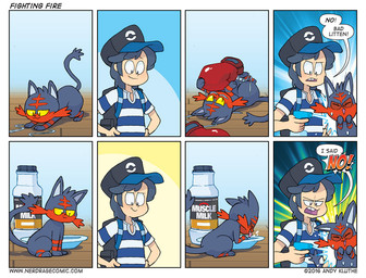 Rating: s
ID: 898942
Date: 2016-05-20 17:15:27 -0400
Status: active
Score: 47
2016 ambiguous_gender andy_kluthe boxing_gloves clothing comic english_text felid generation_7_pokemon handwear human litten male mammal milk nerd_rage nintendo pokemon pokemon_(species) spray_bottle text url post #898942