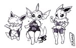 Rating: s
ID: 2932798
Date: 2021-09-18 07:16:30 -0400
Status: active
Score: 59
anthro big_breasts blush breasts clothed clothing eevee eeveelution female generation_1_pokemon group hair hair_over_eyes jolteon milkibar00 monochrome nintendo one-piece_swimsuit open_mouth open_smile pokemon pokemon_(anime) pokemon_(species) pokemorph sandy_(eevee) school_swimsuit short_stack simple_background smile swimwear trio vaporeon white_background post #2932798