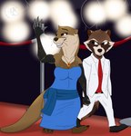 Rating: s
ID: 4287963
Date: 2023-09-12 14:39:54 -0400
Status: active
Score: 46
2023 absurd_res anthro blue_clothing blue_dress brown_body brown_eyes brown_fur camera camera_flash catwalk clothed clothing colored digital_media_(artwork) dress duo female footwear fur gem gesture guardians_of_the_galaxy halfworlder hand_hold hand_holding hi_res jewelry lylla_(marvel) male mammal markings marvel marvel_cinematic_universe multicolored_body multicolored_fur multicolored_tail mustelid necklace otter procyonid prosthetic prosthetic_arm prosthetic_hand prosthetic_limb raccoon red_carpet red_clothing red_shirt red_topwear ring_(marking) ringed_tail rocket_raccoon ruby_(gem) semi-anthro shaded shirt shoes silentbandit silhouette silhouetted_body simple_background smile smiling_at_another striped_markings striped_tail stripes suit tail tail_markings tan_body tan_fur topwear walking waving whiskers white_clothing white_suit post #4287963