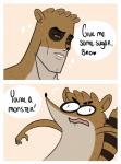Rating: s
ID: 1119156
Date: 2017-01-26 07:37:14 -0500
Status: active
Score: 115
2016 4_fingers amber_eyes anthro babynarwhal brother_(lore) brothers_(lore) cartoon_network comic dialogue don_(regular_show) english_text fingers fur hair heart_symbol hi_res humor male male_anthro mammal procyonid raccoon regular_show rigby_(regular_show) sibling_(lore) stripes teeth text post #1119156